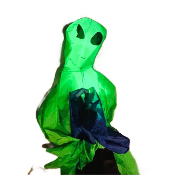 Spirit Alien Abduction Kids Costume - Neon Green and Navy - Picture 11 of 15